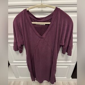 Abercrombie & Fitch Purple Oversized Short Sleeve Tee